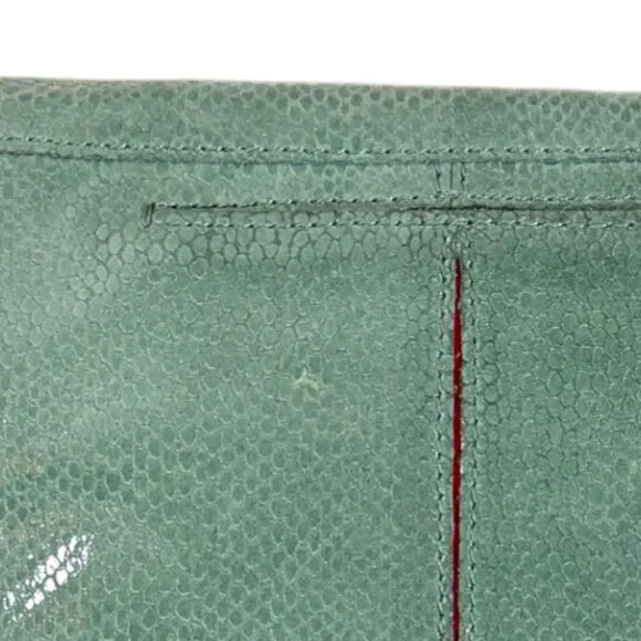 Hammitt VIP Medium Green Snakeskin Crossbody Silver Hardware - Picture 13 of 13